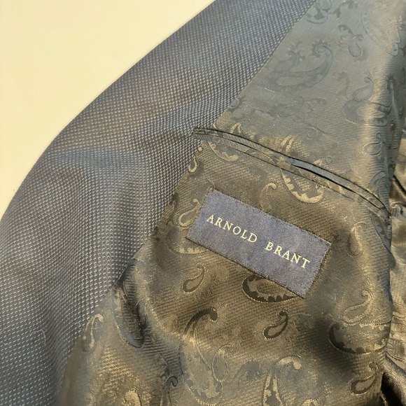 ARNOLD BRANT 100% Bamboo Blazer Suit Jacket Navy 48 Regular - Picture 9 of 9